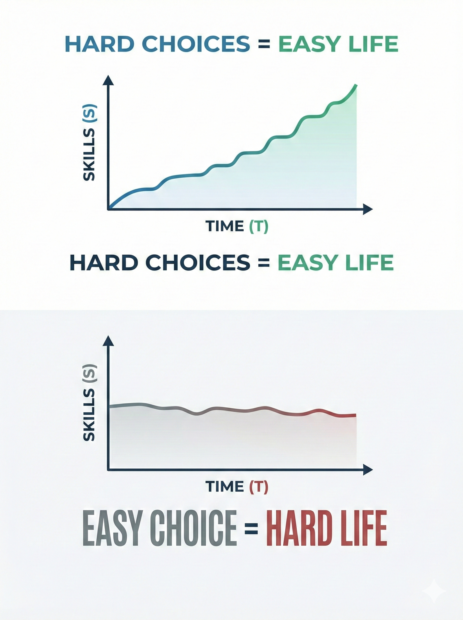 Hard Choices = Easy Life