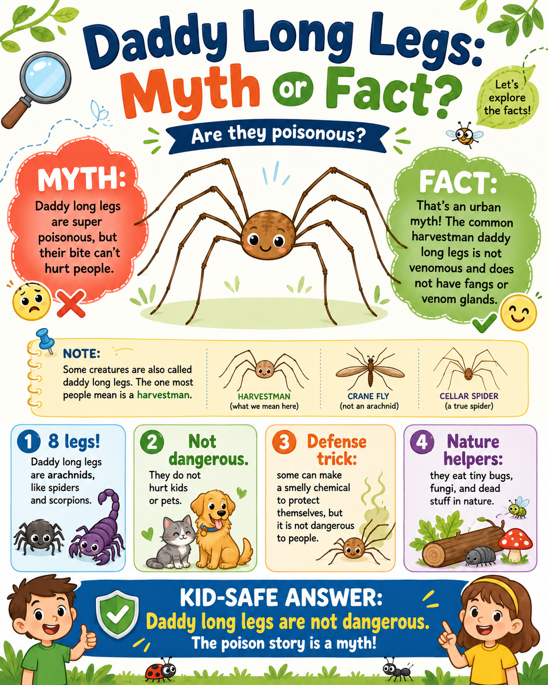 Daddy Long Legs: Myth or Fact infographic